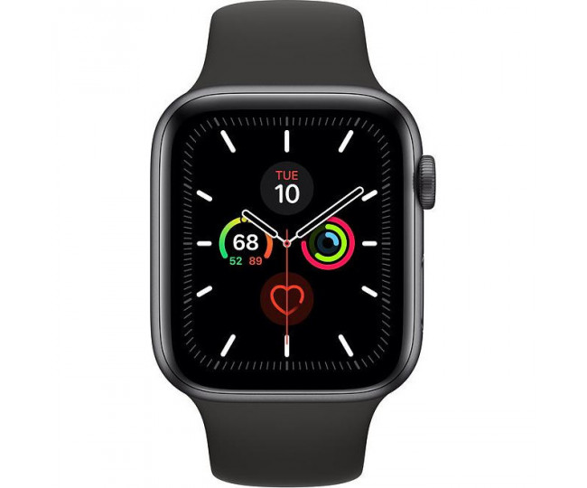 Apple Watch Series 5 GPS 44mm Space Gray Aluminum w. Black b.- Space Gray Aluminum (MWVF2) б/у